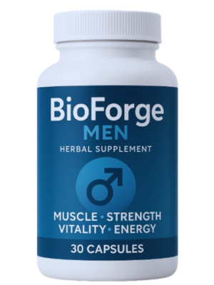 BioForge Men Herbal Supplement – Muscle Strength, Vitality & Energy (30 Capsules)