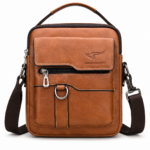 Premium Leather Crossbody Messenger Bag – Men's Casual Shoulder Bag