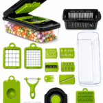 16-Piece Multifunction Vegetable Slicer & Food Chopper Set with Storage Container